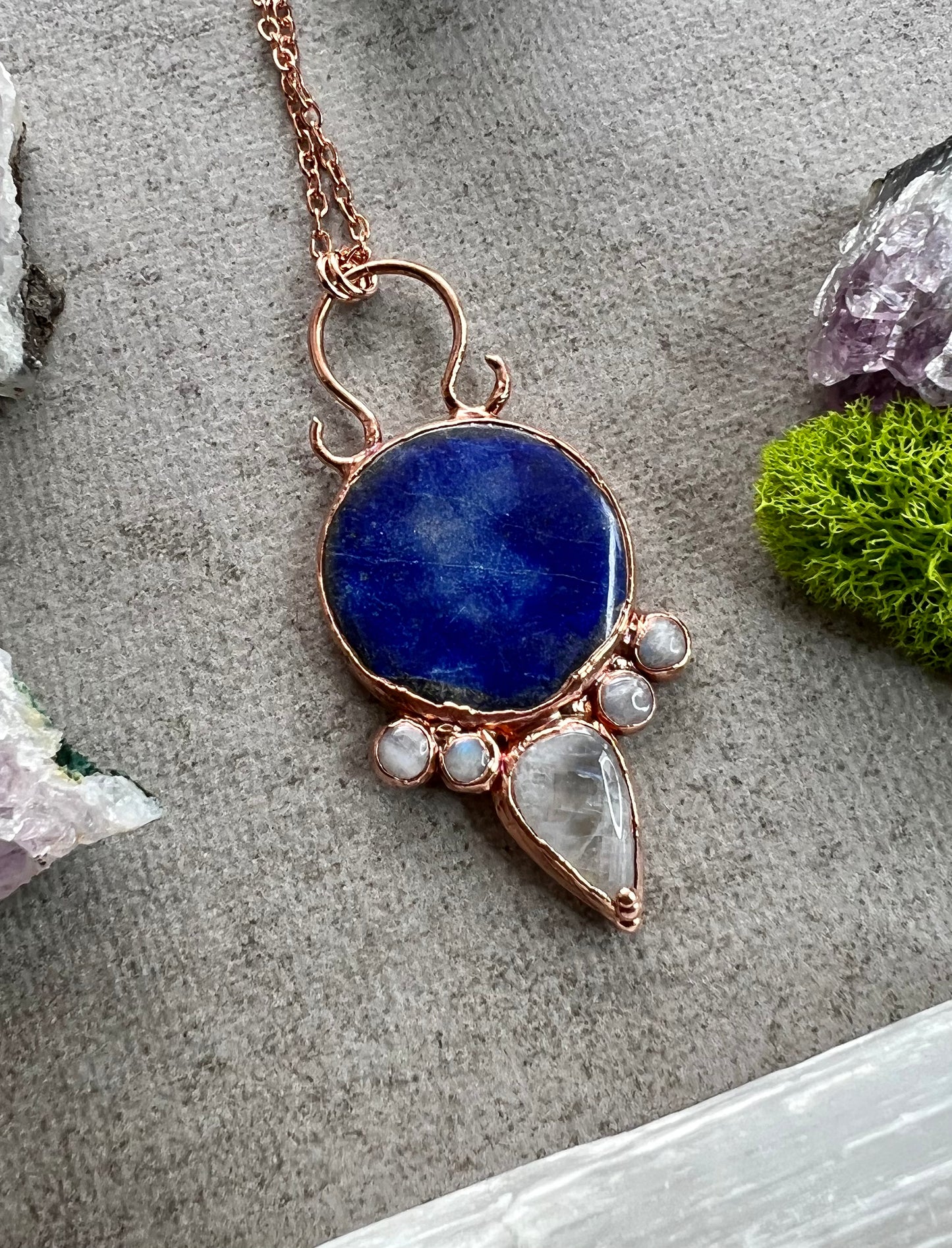 Lapis Lazuli & Moonstone Necklace