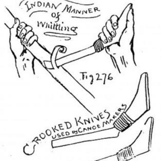 Crooked knives used by canoe makers