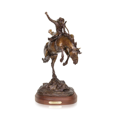 To Ride A Bronc Bronze by Robert Scriver