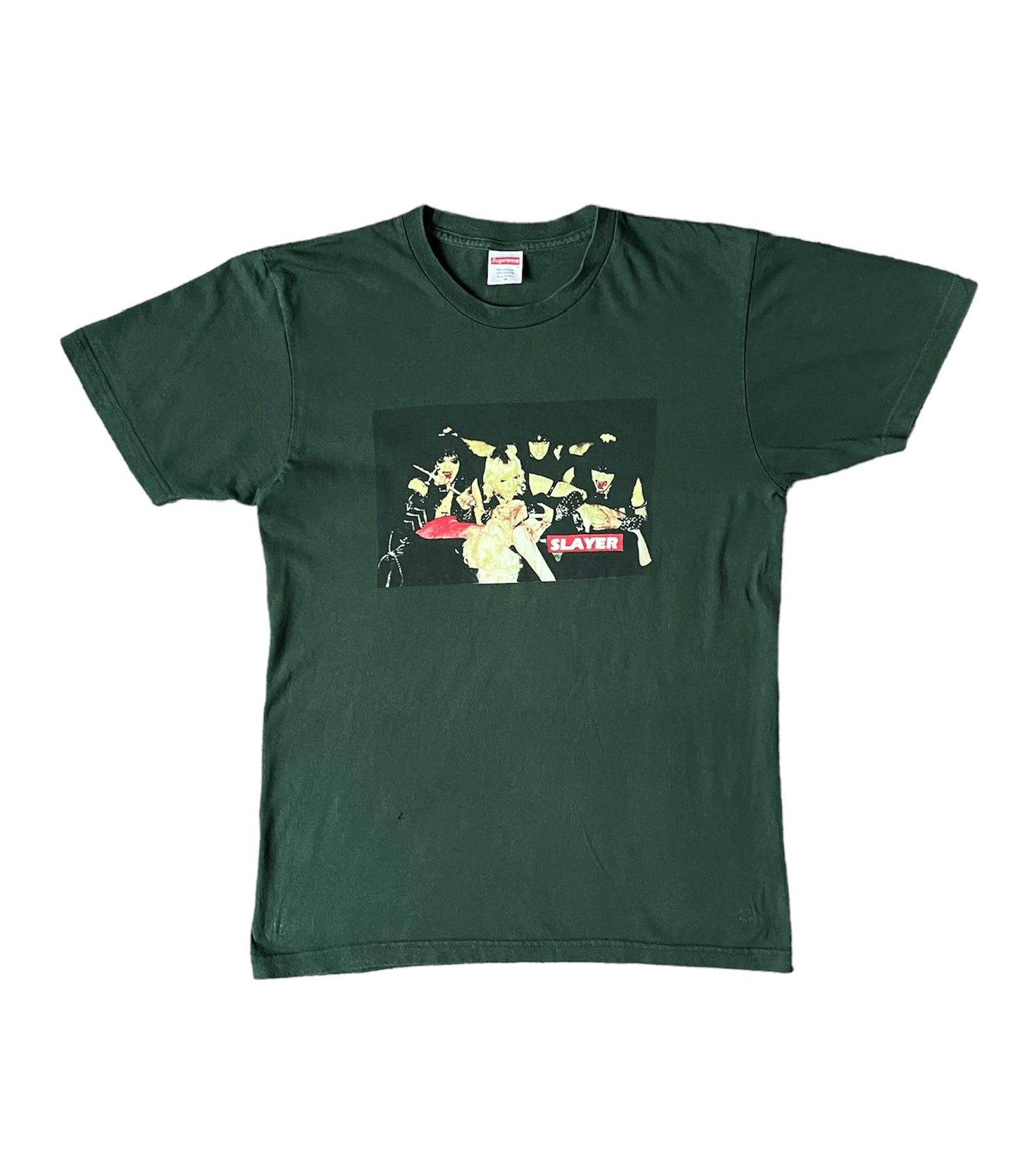 x Slayer T Shirt Forest Green - Medium Goose Vintage