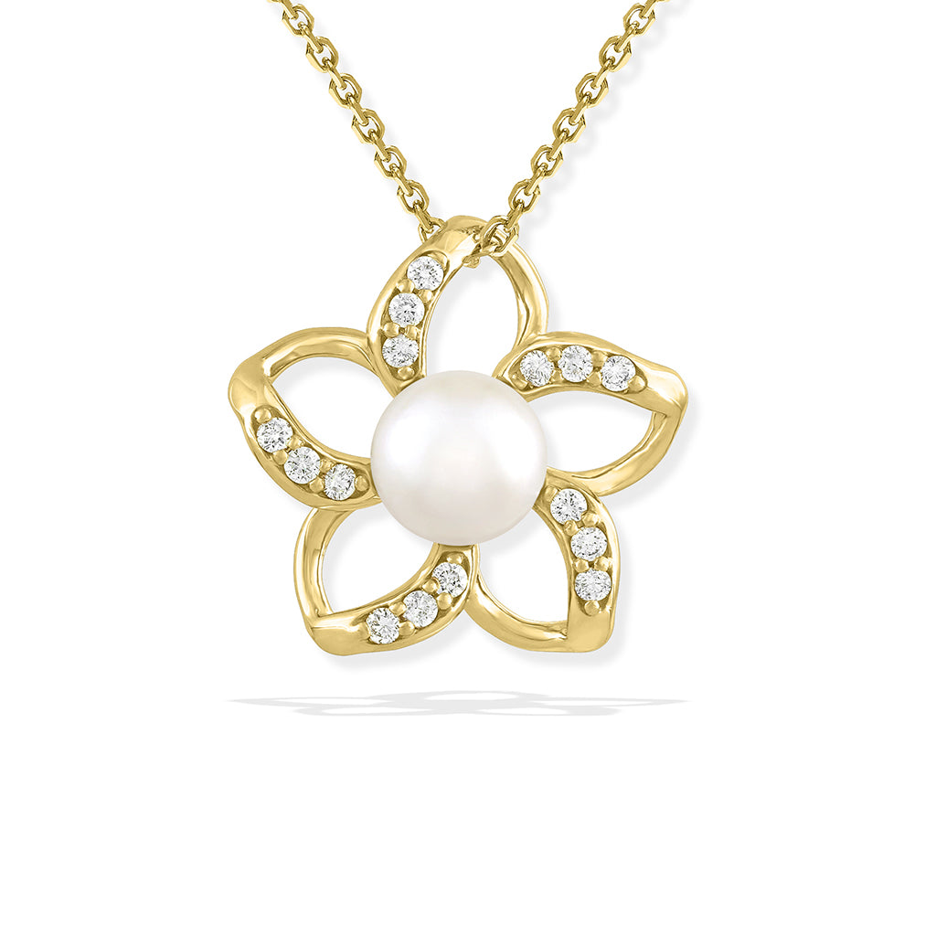 floating plumeria pendant