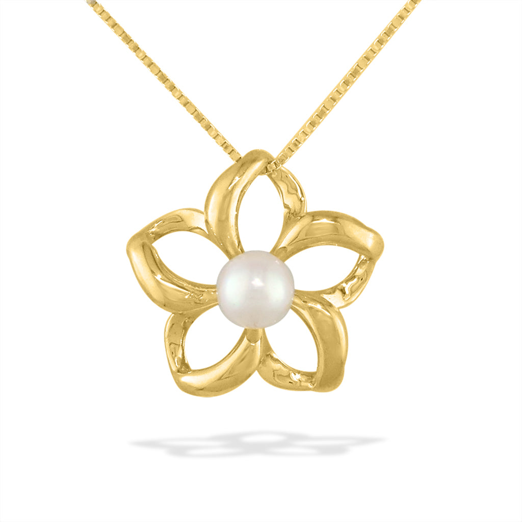 floating plumeria pendant