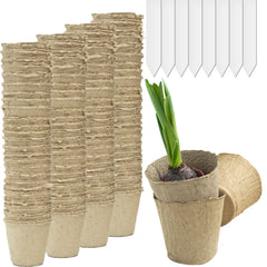 100 Pack Biodegradable Fibre Seedling Pots