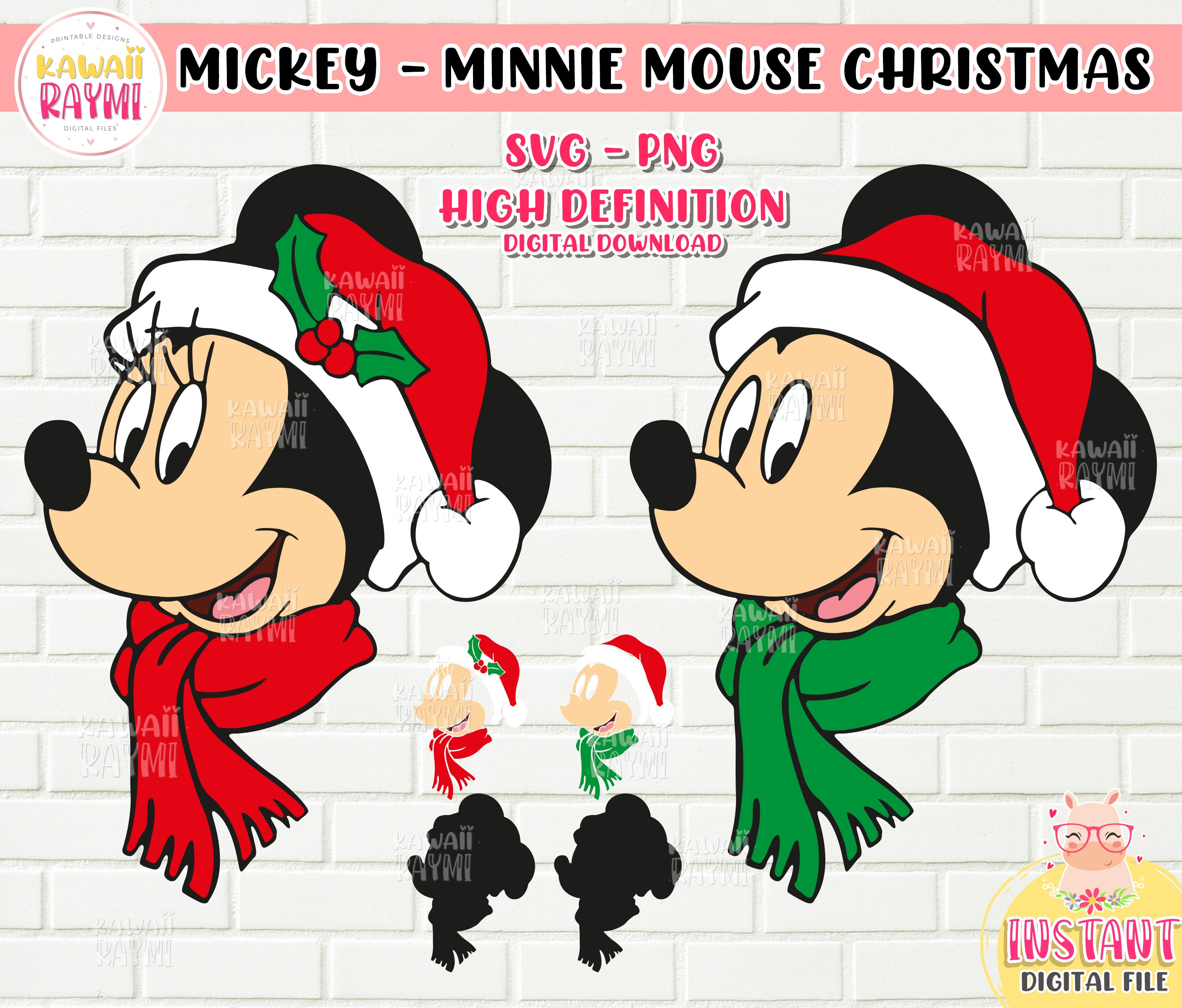 Pebish vasteland huiselijk Mickey mouse SVG, PNG, Minnie mouse, merry christmas, disney christmas –  Kawaii Raymi