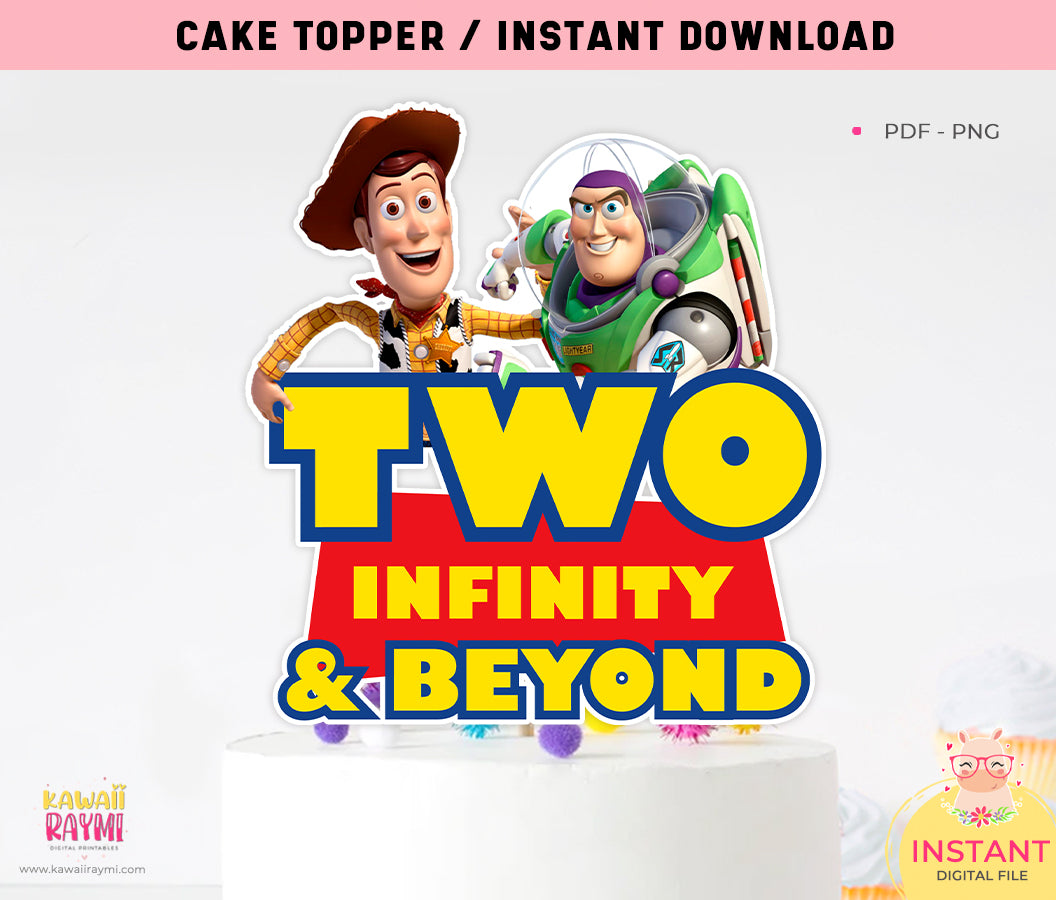 Two Infinity and Beyond - Toy Story topper PNG - PDF – Kawaii Raymi