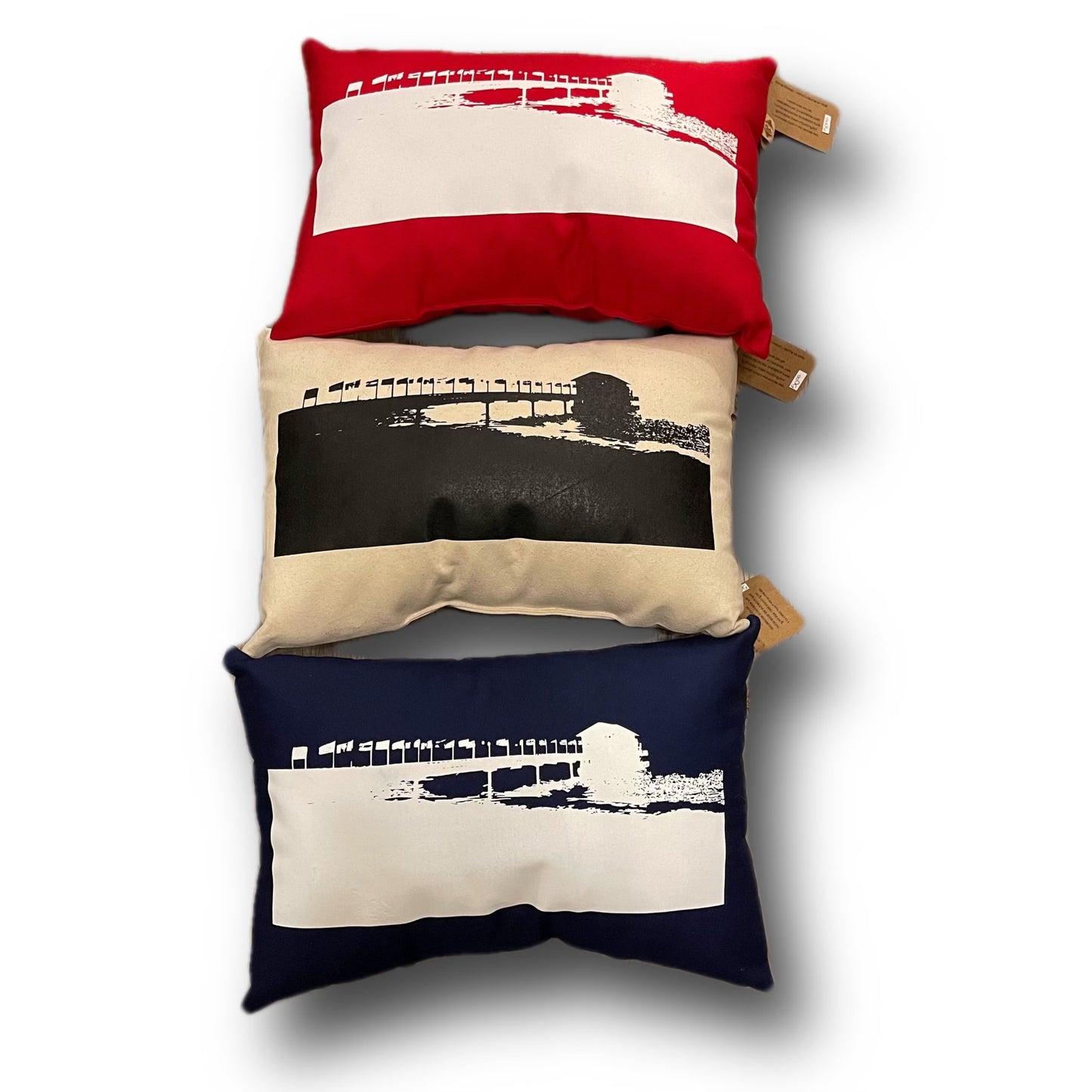 The Buffalo Canoe Club Pier Silhouette Pillow