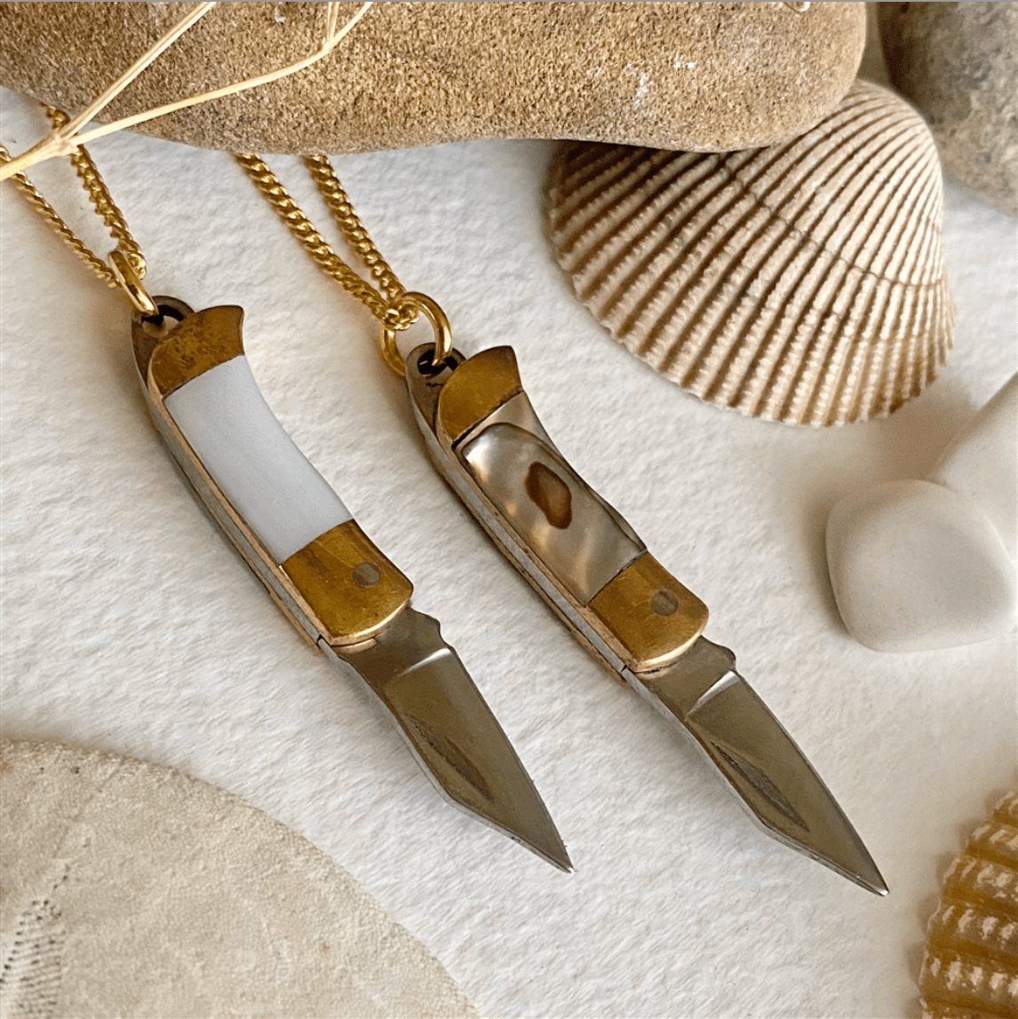 knife charm necklace