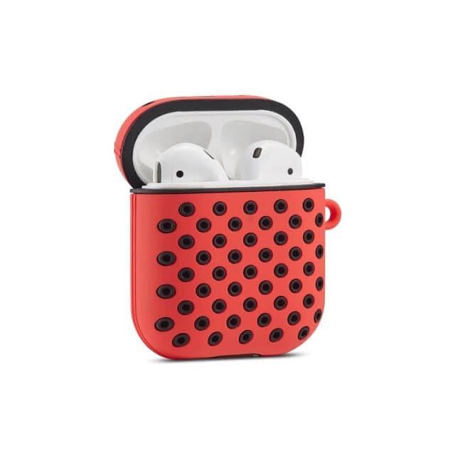 red and black nike airpod case