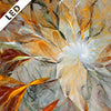 Led Bild Abstrakter Bluetenzauber In Orange Panorama Zoom
