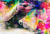 Led Bild Abstrakter Leguan Hochformat Crop