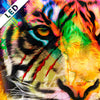 Led Bild Abstrakter Tiger Hochformat Zoom