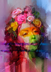 Led Bild Florales Frauenportraet Rosalie Querformat Crop