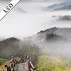 Led Bild Holztreppe Auf Berg Mit Wolken Schmal Zoom