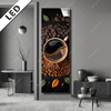 Led Bild Kaffee Mit Blattdekoration Schmal Produktvorschau