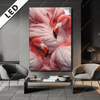 Led Bild Kuschelnde Flamingos Hochformat Produktvorschau