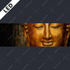 Led Bild Laechelnder Buddha In Gold Panorama Motivvorschau