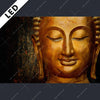 Led Bild Laechelnder Buddha In Gold Querformat Motivvorschau