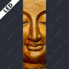 Led Bild Laechelnder Buddha In Gold Schmal Motivvorschau