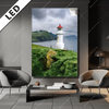 Led Bild Leuchtturm Auf Insel Hochformat Produktvorschau