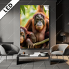 Led Bild Orang Utan Familie Im Regenwald Hochformat Produktvorschau