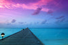 Led Bild Sonnenuntergang Auf Den Malediven Panorama Crop