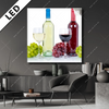 Led Bild Wein In Flaschen Und Glaesern Quadrat Produktvorschau