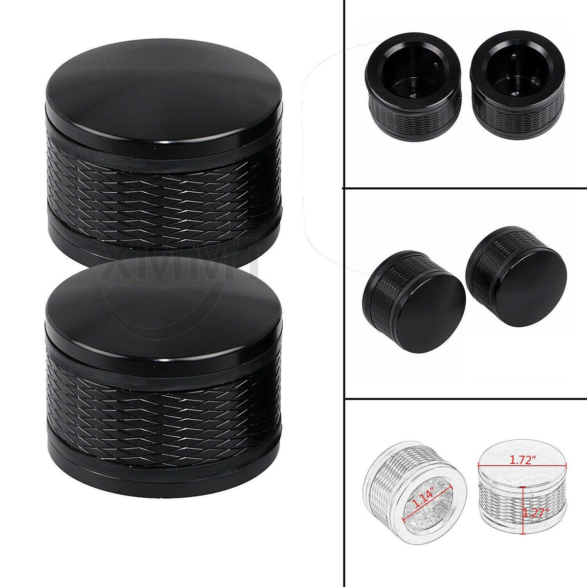 Bayda Black Front Axle Nut Cover Cap for Softail Sportster Dyna Road King Vrod King