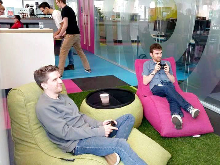 Avatar Loungers and Versa Table in Skyscanner Office