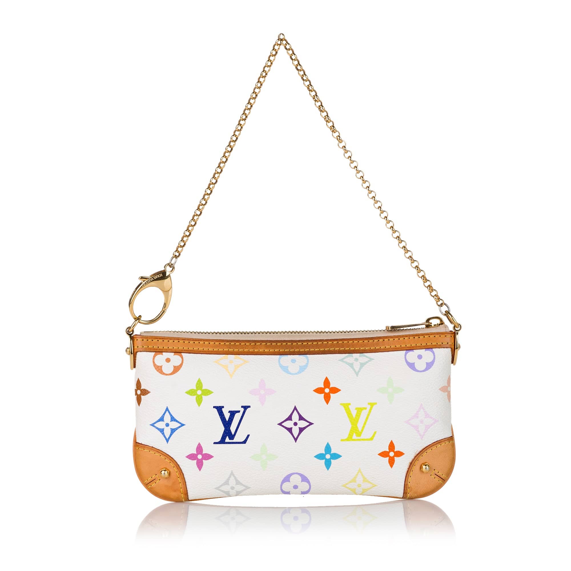 Louis Vuitton Murakami White Multicolor Monogram Pochette Accessoires at  1stDibs