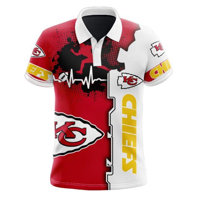 Kansas City Chiefs White Polo Shirt, Kansas City Chiefs Unique