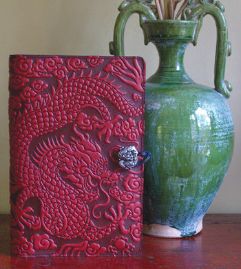 Leather Moleskine Notebook Cover - Cloud Dragon