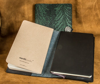 Northbooks Notebook and Moleskine Planner Combined in a Large Journal Cover