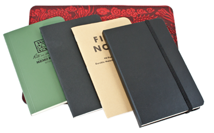 Various Notebooks that fit our Leather Notebook Cover