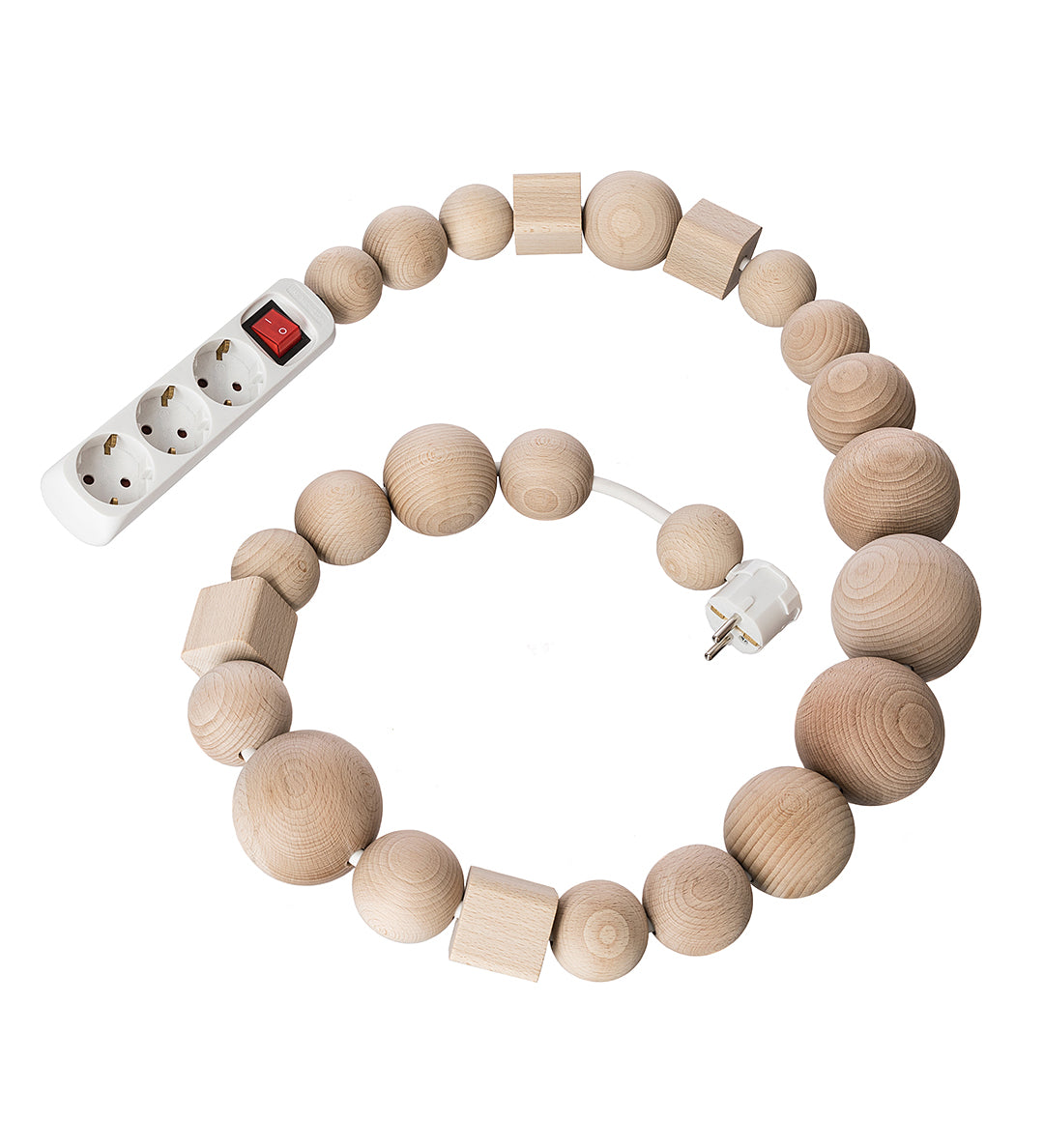 CABLE JEWELRY MULTIPLUG WOODEN ELEMENTS-