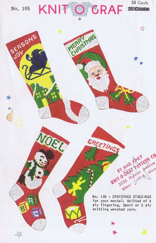 Knit-o-Graf Christmas Stocking Pattern