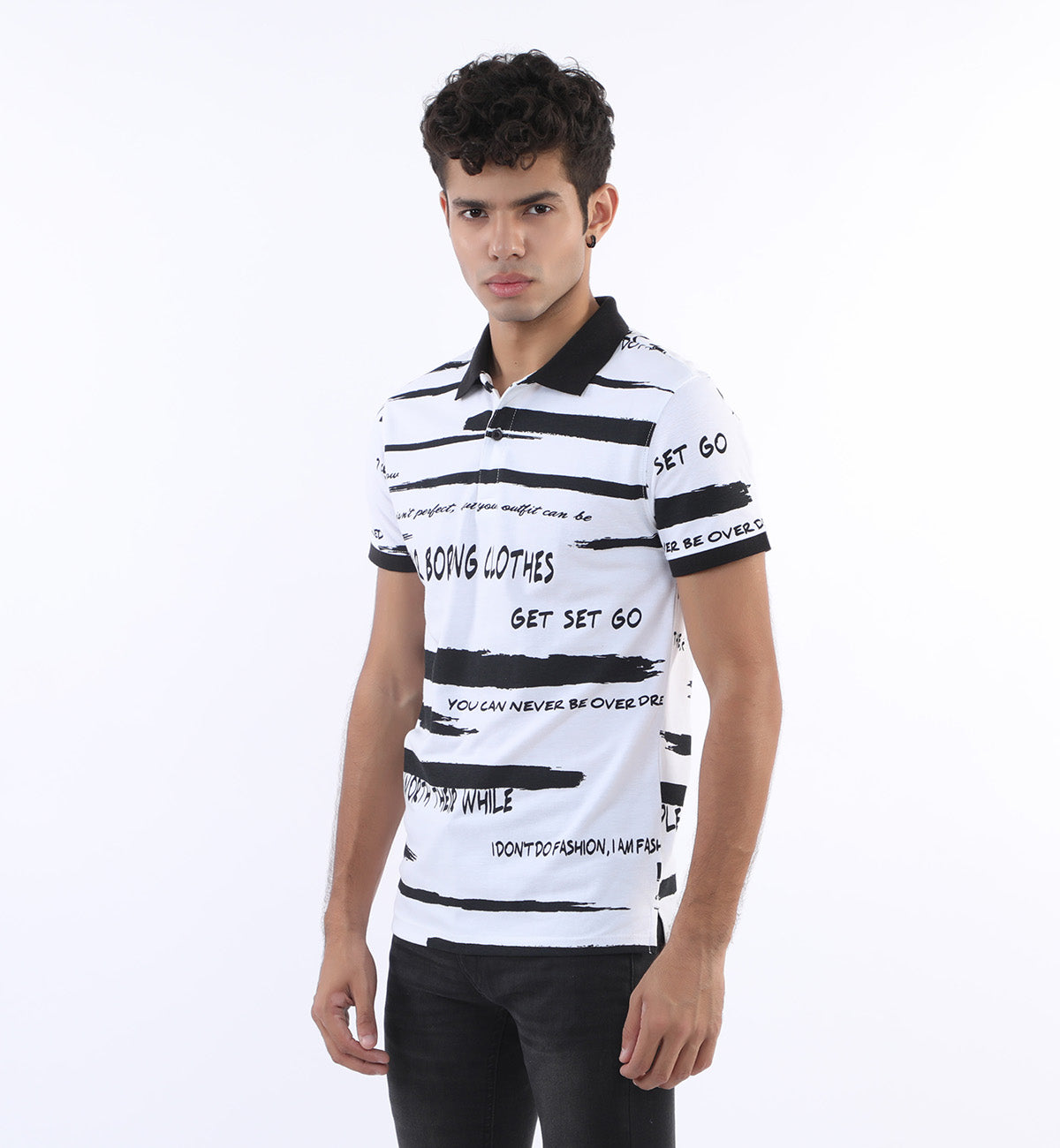 Printed Polo White (7612584231063)