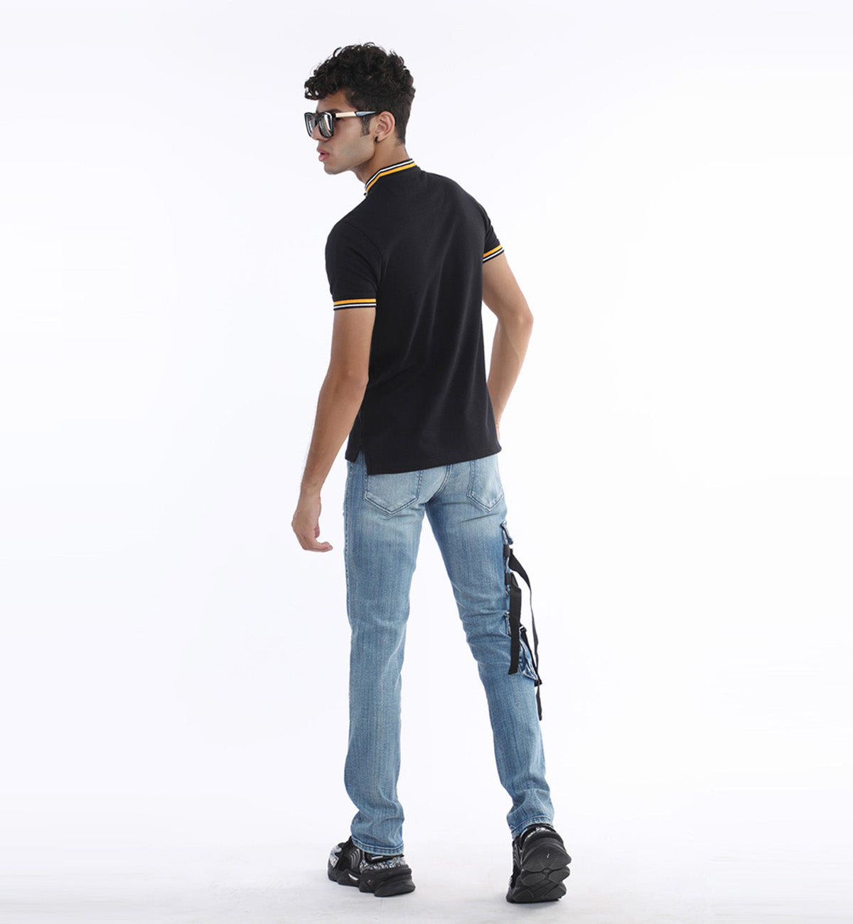 Zipped Polo Black
