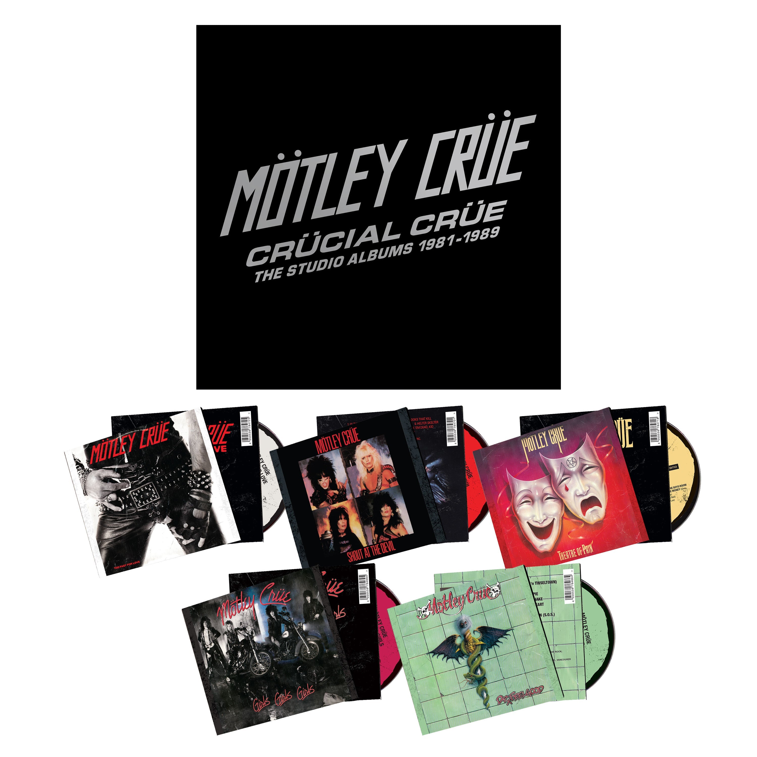 MOTLEY CRUE 'CRUCIAL CRUE THE STUDIO ALBUMS 19811989' CD BOX SET