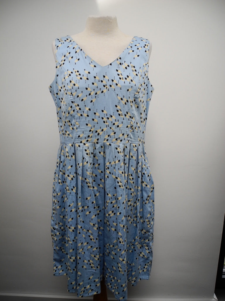 Intuïtie Vies maïs People Tree blauwe jurk maat 42 – Meisje met de parels