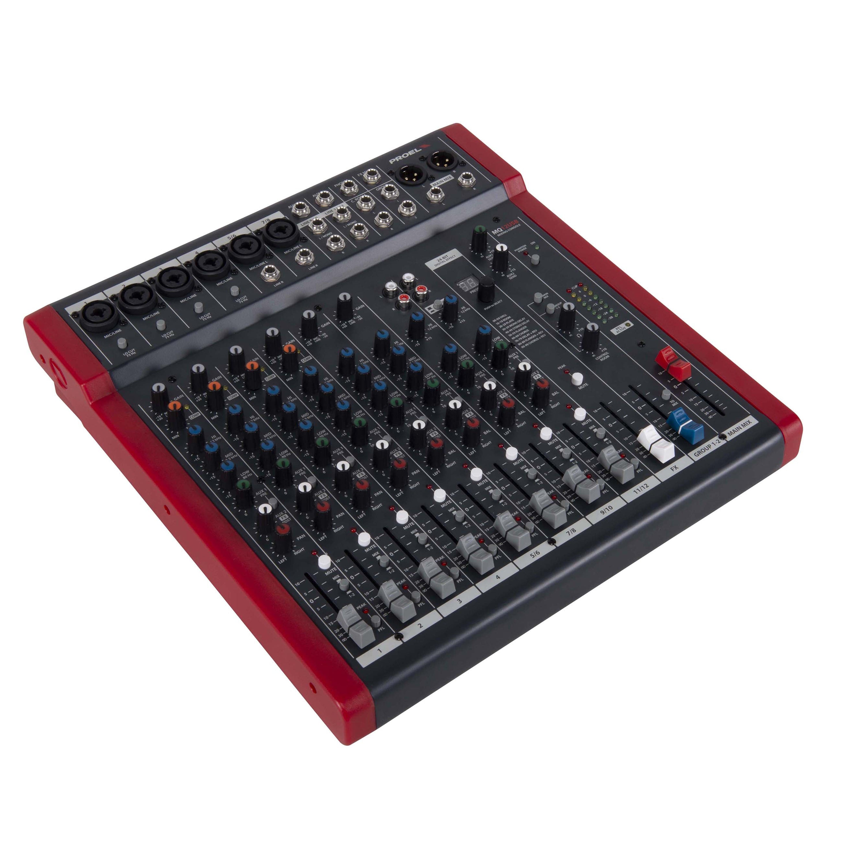 Proel MQ12USB MQ Series 12-Channel Compact Mixer with FX and – Proel North America