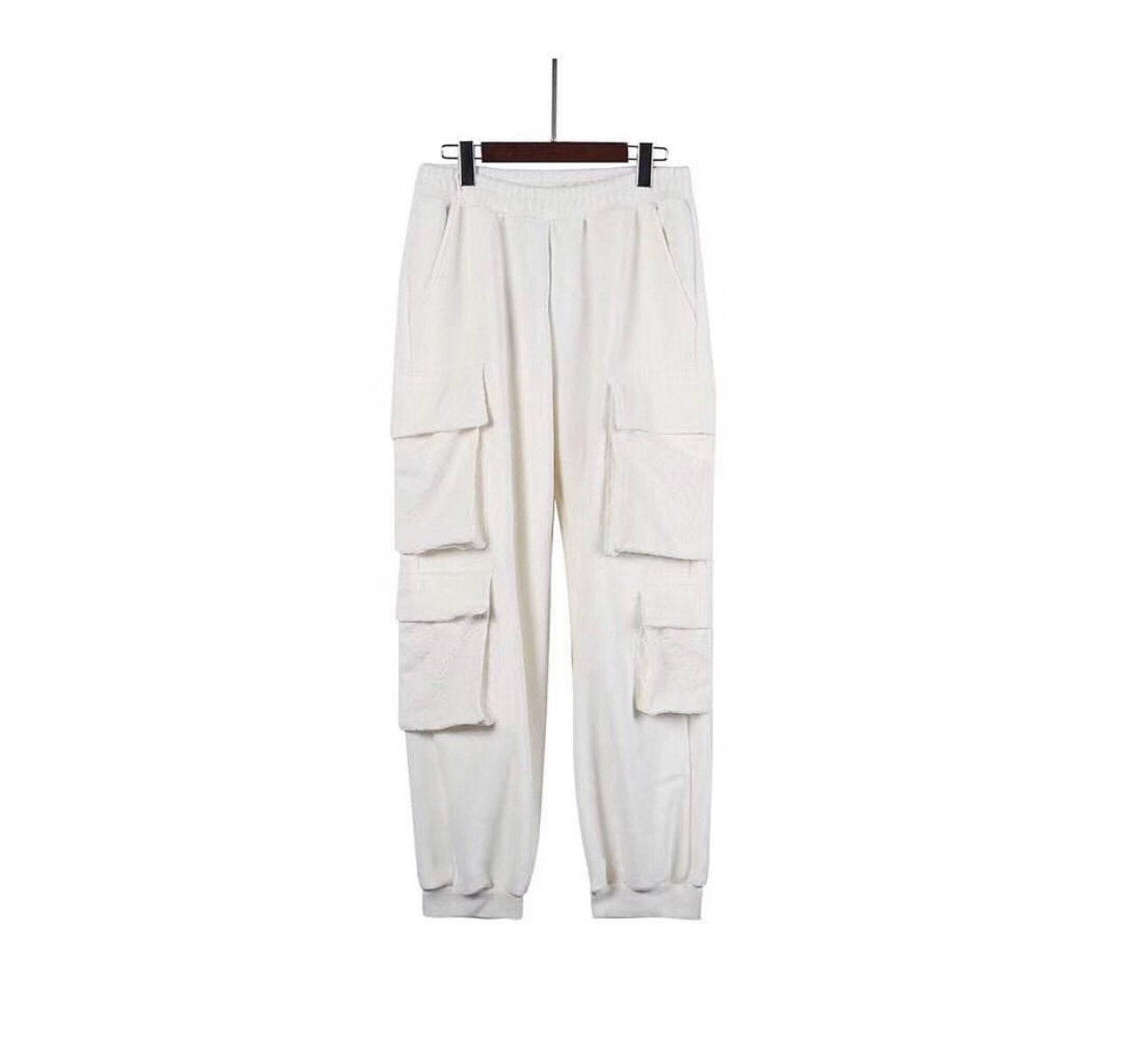 Louis Vuitton Men's Small Virgil Abloh White Velour Cargo Sweat Pants  ref.388171 - Joli Closet