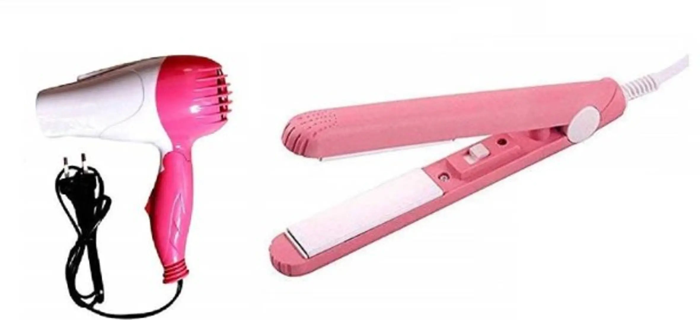 Foldable Hair Dryer 1000 W and Mini Hair Straightener Combo For Women and  Girls (Colour May Vary) | STORE APT