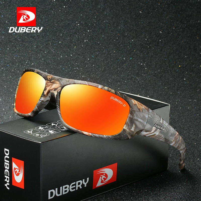 DUBERY Herren Sonnenbrille Polarisiert Brillen Sport UV400 Pilotenbrille Schwarz 