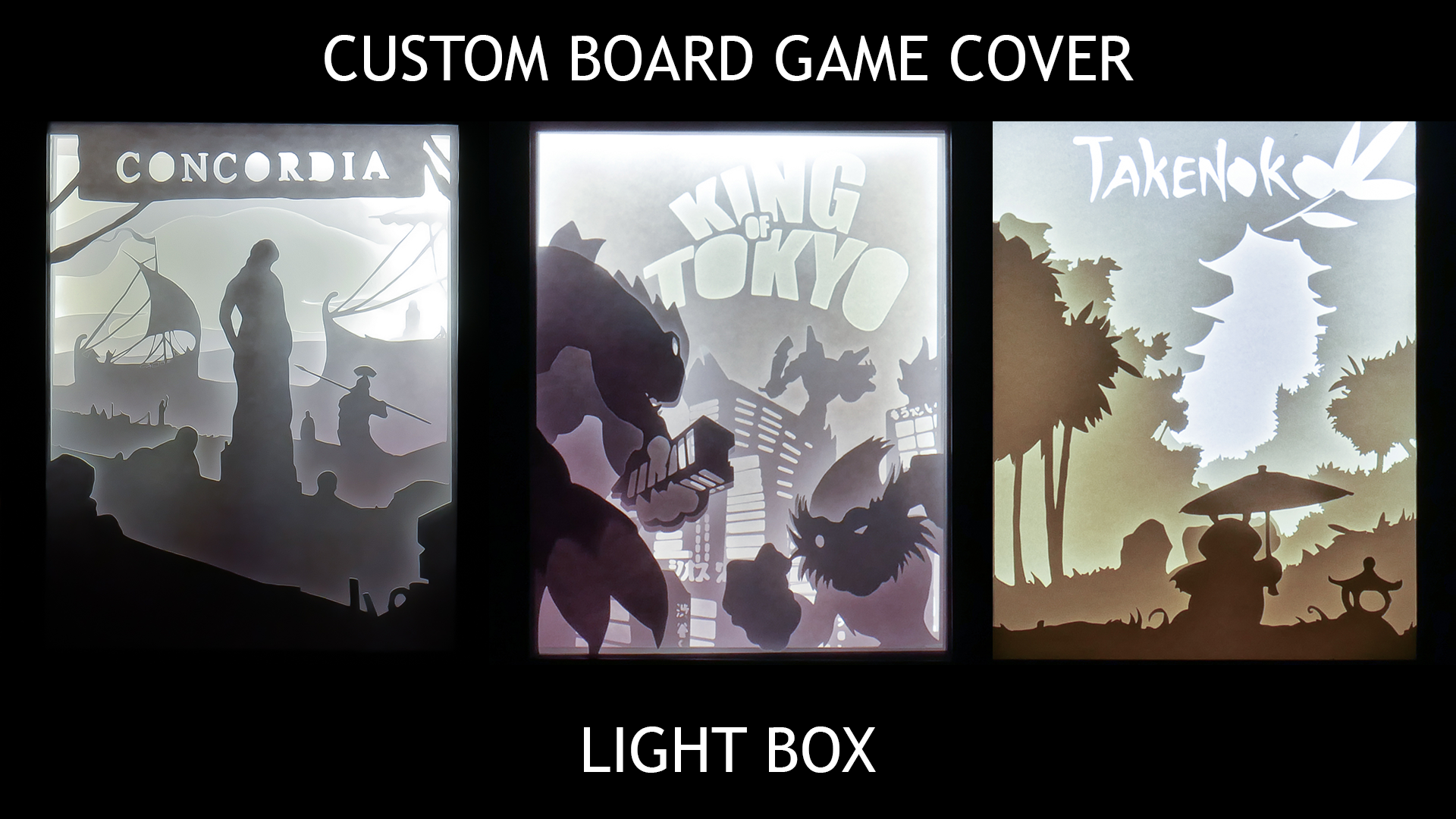 Custom Board Game Cover Light Box - Customized shadow box – Pinnacle Bits
