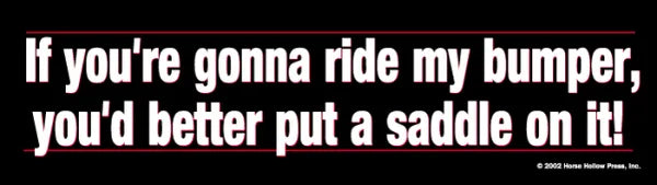 Equestrian Bumper Sticker