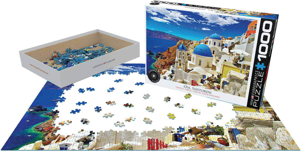 Jigsaw Puzzle Panoramic 1000 PC Santorini Greece Eurographics for sale online 