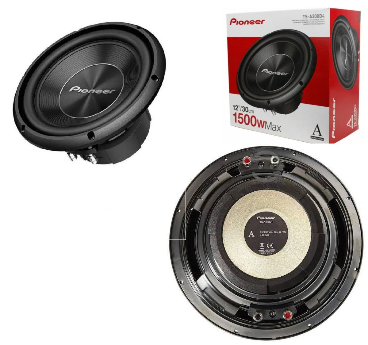 TS-A300D4 Subwoofer 12 1500 Watts Rms Doble Bobina Pionee – New Zone