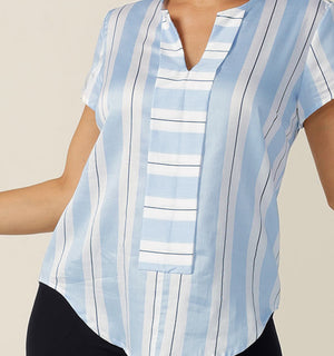 elarroyoenterprises's soft tailoring pull-on, short-sleeve shirt in Japanese Cotton. Made in Australia for petite to plus size women