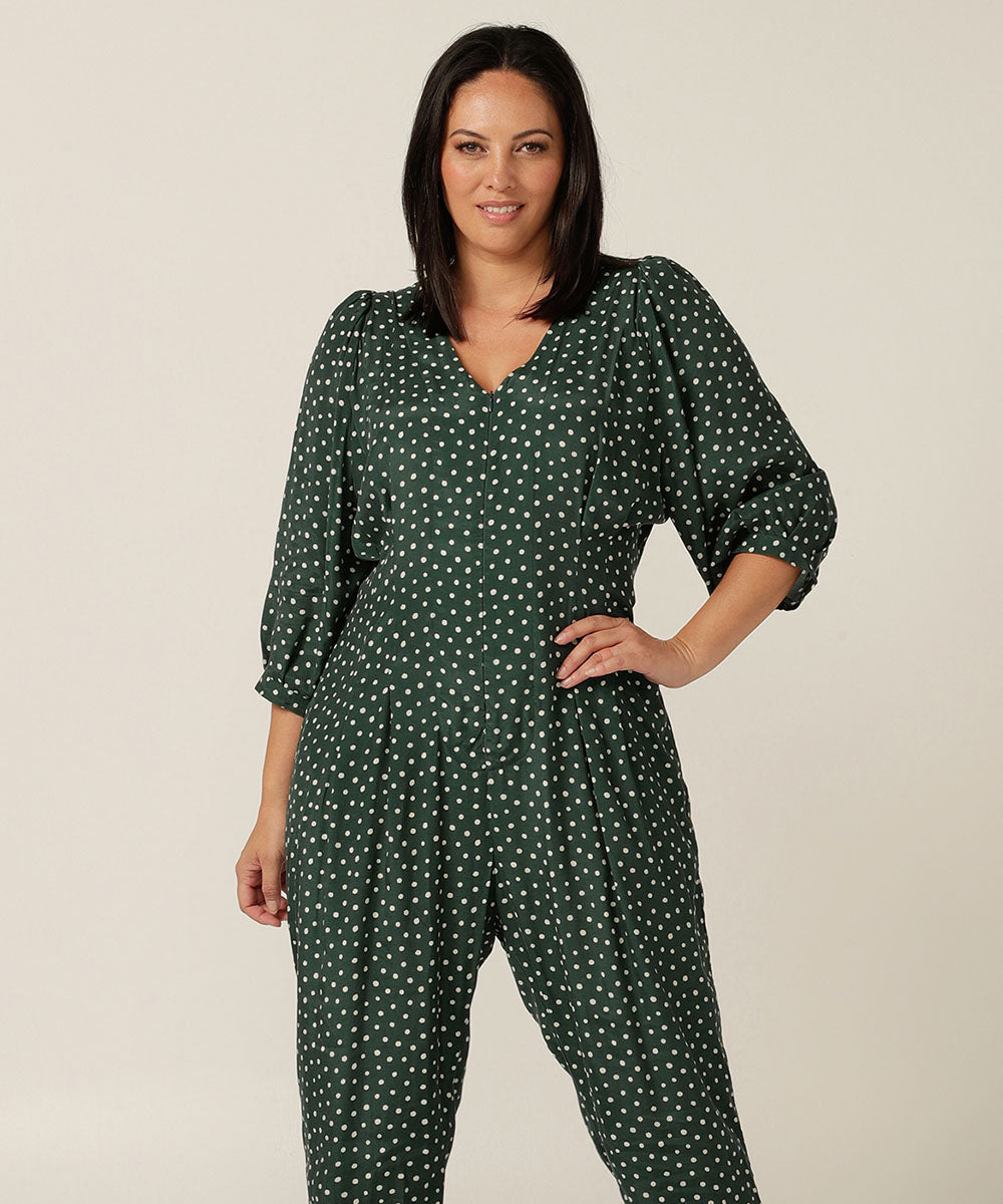 Parker Jumpsuit in Hunter Spot