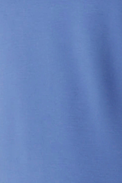 swatch of periwinkle blue bamboo jersey, a sustainable, natural fibre used by Australian-made women's clothing brand Leina and Fleur to make a range of causal women's bamboo jersey tops.